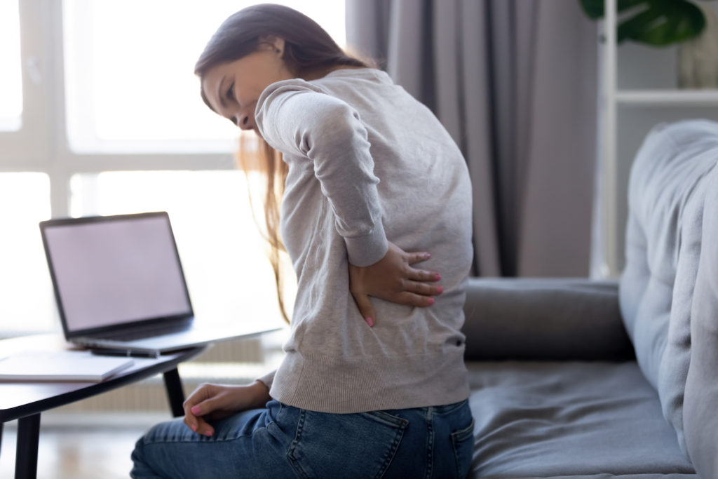 woman suffer back pain